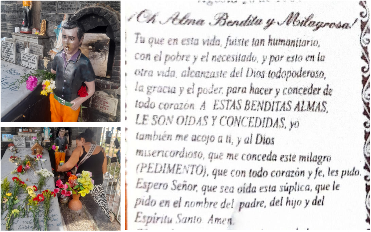 Ofrendas en la tumba del Mico Isaza